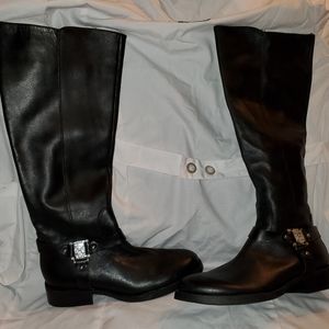 NWOT Vince Camuto Black Leather Riding Boots
